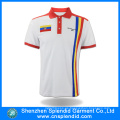 2016 nuevo producto deportivo polo Polo camiseta blanca con ropa roja